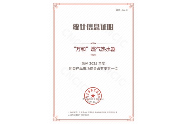 22年冠军加冕！万和燃气热水器稳居市场综合占有率榜首